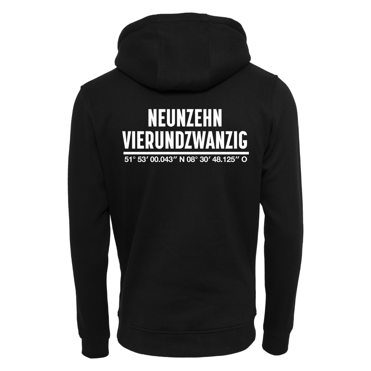 Hoody Koordinaten schwarz